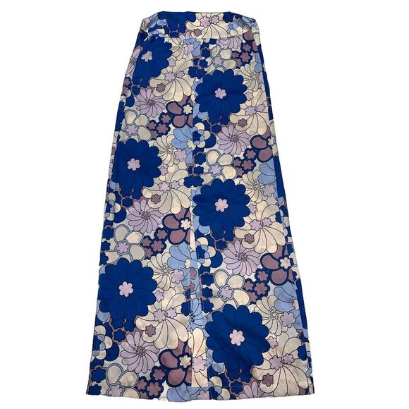 Zara Strapless Floral Dress - Blue and Purple - Picture 9 of 14